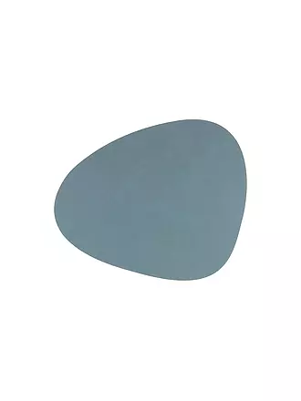 LIND DNA | Tovaglietta in pelle ovale NUPO 37x44cm Caviar | hellblau